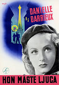 Hon måste ljuga 1938 poster Danielle Darrieux Charles Vanel Henri Decoin