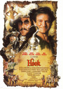 Hook 1991 poster Robin Williams Julia Roberts Dustin Hoffman Steven Spielberg Affischkonstnär: Drew Struzan