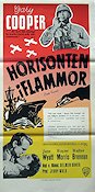 Horisonten i flammor 1949 poster Gary Cooper Jane Wyatt Wayne Morris Delmer Daves Krig