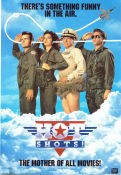 Hot Shots! 1991 poster Charlie Sheen Cary Elwes Valeria Golino Jim Abrahams Flyg Mat och dryck