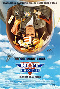 Hot Shots! 1991 poster Charlie Sheen Cary Elwes Valeria Golino Jim Abrahams Flyg Mat och dryck