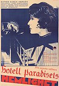 Hotell paradisets hemlighet 1931 poster Ester Roeck Hansen Affischkonstnär: Gösta Åberg Danmark