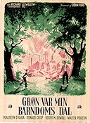 How Green was my Valley 1942 poster Walter Pidgeon Maureen O´Hara John Ford