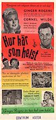 Hur kär som helst 1947 poster Ginger Rogers Cornel Wilde Percy Waram Don Hartman