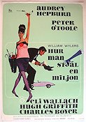 Hur man stjäl en miljon 1966 poster Audrey Hepburn Peter O´Toole William Wyler Affischkonstnär: Robert E McGinnis Pengar Bilar och racing