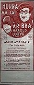 Hurra va ja är bra 1928 poster Harold Lloyd