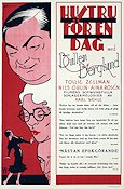 Hustru för en dag 1933 poster Bullen Berglund Tollie Zellman Eric Rohman art