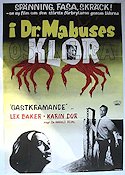 I Dr Mabuses osynliga klor 1962 poster Lex Barker Karin Dor Siegfried Lowitz Harald Reinl
