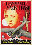 I främmande makts tjänst 1936 poster Peter Lorre Flyg Eric Rohman art