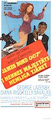 I hennes majestäts hemliga tjänst 1969 poster George Lazenby Telly Savalas Diana Rigg Peter Hunt Berg Vintersport