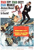 I hennes majestäts hemliga tjänst 1969 poster George Lazenby Telly Savalas Diana Rigg Peter Hunt Berg Vintersport