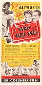 I kväll och varje kväll 1945 poster Rita Hayworth Janet Blair Musikaler