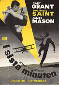 I sista minuten 1959 poster Cary Grant Eva Marie Saint James Mason Alfred Hitchcock Affischkonstnär: Bommelin Flyg