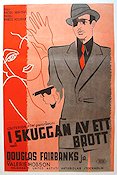 I skuggan av ett brott 1937 poster Douglas Fairbanks Jr Art Deco