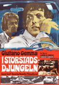 I storstadsdjungeln 1973 poster Giuliano Gemma Susan Scott Venantino Venantini Luciano Ercoli Bilar och racing