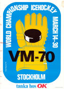 Ice Hockey World Championship Stockholm 1969 affisch Vintersport Sport