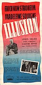 Illusion 1946 poster Erich von Stroheim Madeleine Sologne Louis Salou Pierre Chenal