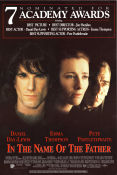 In the Name of the Father 1993 poster Daniel Day-Lewis Pete Postlethwaite Alison Crosbie Emma Thompson Jim Sheridan