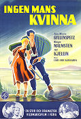 Ingen mans kvinna 1953 poster Alf Kjellin Birger Malmsten Ann-Marie Gyllenspetz Lars-Eric Kjellgren Affischkonstnär: Walter Bjorne