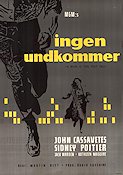 Ingen undkommer 1958 poster John Cassavetes Sidney Poitier Martin Ritt