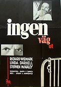 Ingen väg ut 1950 poster Richard Widmark Linda Darnell Film Noir