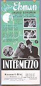 Intermezzo 1936 poster Ingrid Bergman Gösta Ekman Inga Tidblad Gustav Molander