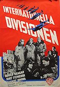 Internationella divisionen 1942 poster Ronald Reagan Krig Flyg