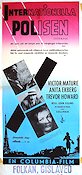 Internationella polisen 1957 poster Anita Ekberg Victor Mature Poliser