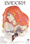 Isadora 1968 poster Vanessa Redgrave James Fox Jason Robards Karel Reisz Dans Balett
