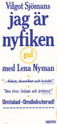 Jag är nyfiken gul 1967 poster Lena Nyman Börje Ahlstedt Peter Lindgren Marie Göranzon Vilgot Sjöman Kultfilmer Politik