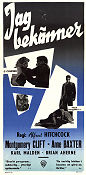 Jag bekänner 1953 poster Montgomery Clift Anne Baxter Karl Malden Alfred Hitchcock