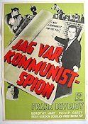 Jag var kommunistspion 1952 poster Frank Lovejoy Politik