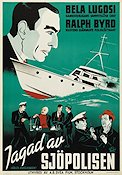 Jagad av sjöpolisen 1937 poster Bela Lugosi Skepp och båtar Poliser