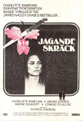 Jagande skräck 1975 poster Charlotte Rampling Bruno Cremer Edwige Feuillere Patrice Chéreau Text: James Hadley Chase