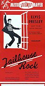 Jailhouse Rock 1957 poster Elvis Presley Judy Tyler Mickey Shaughnessy Richard Thorpe Rock och pop Poliser