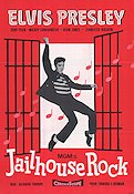 Jailhouse Rock 1957 poster Elvis Presley Judy Tyler Mickey Shaughnessy Richard Thorpe Rock och pop Poliser