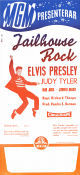 Jailhouse Rock 1957 poster Elvis Presley Judy Tyler Mickey Shaughnessy Richard Thorpe Rock och pop Poliser