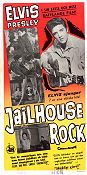 Jailhouse Rock 1957 poster Elvis Presley Judy Tyler Mickey Shaughnessy Richard Thorpe Rock och pop Poliser