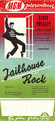 Jailhouse Rock 1957 poster Elvis Presley Judy Tyler Mickey Shaughnessy Richard Thorpe Rock och pop Poliser