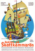 Jakten på skattkammarön 1971 poster Hiroshi Ikeda Filmbolag: Toei Animation Animerat Filmen från: Japan