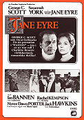 Jane Eyre 1970 poster George C Scott Susannah York Delbert Mann Text: Charlotte Bronté