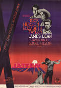 Jätten 1956 poster James Dean Rock Hudson Elizabeth Taylor George Stevens Text: Edna Ferber