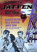 Jätten 1956 poster James Dean Rock Hudson Elizabeth Taylor George Stevens Text: Edna Ferber