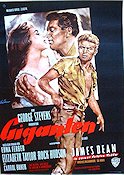 Jätten 1956 poster James Dean Rock Hudson Elizabeth Taylor George Stevens Text: Edna Ferber