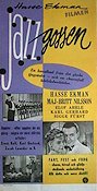 Jazzgossen 1958 poster Maj-Britt Nilsson Elof Ahrle Bengt Ekerot Georg Funkquist Hasse Ekman