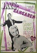 Jazz-sångaren 1953 poster Danny Thomas Peggy Lee Michael Curtiz Jazz