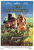 Jean de Florette 1986 poster Yves Montand Gerard Depardieu Daniel Auteuil Claude Berri