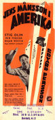 Jens Månsson i Amerika 1947 poster Edvard Persson Bengt Janzon