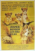 Jesper Blyger och lilla Elsa 1972 poster Joy Adamson Susan Hampshire Katter