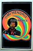 Jimi Hendrix sammetsaffisch 1981 poster Jimi Hendrix